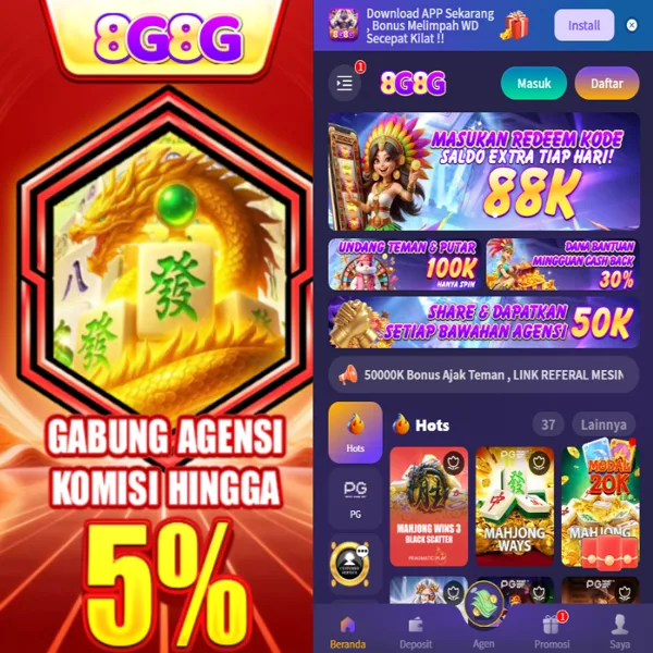 8G8G Bonus Member Baru 100%